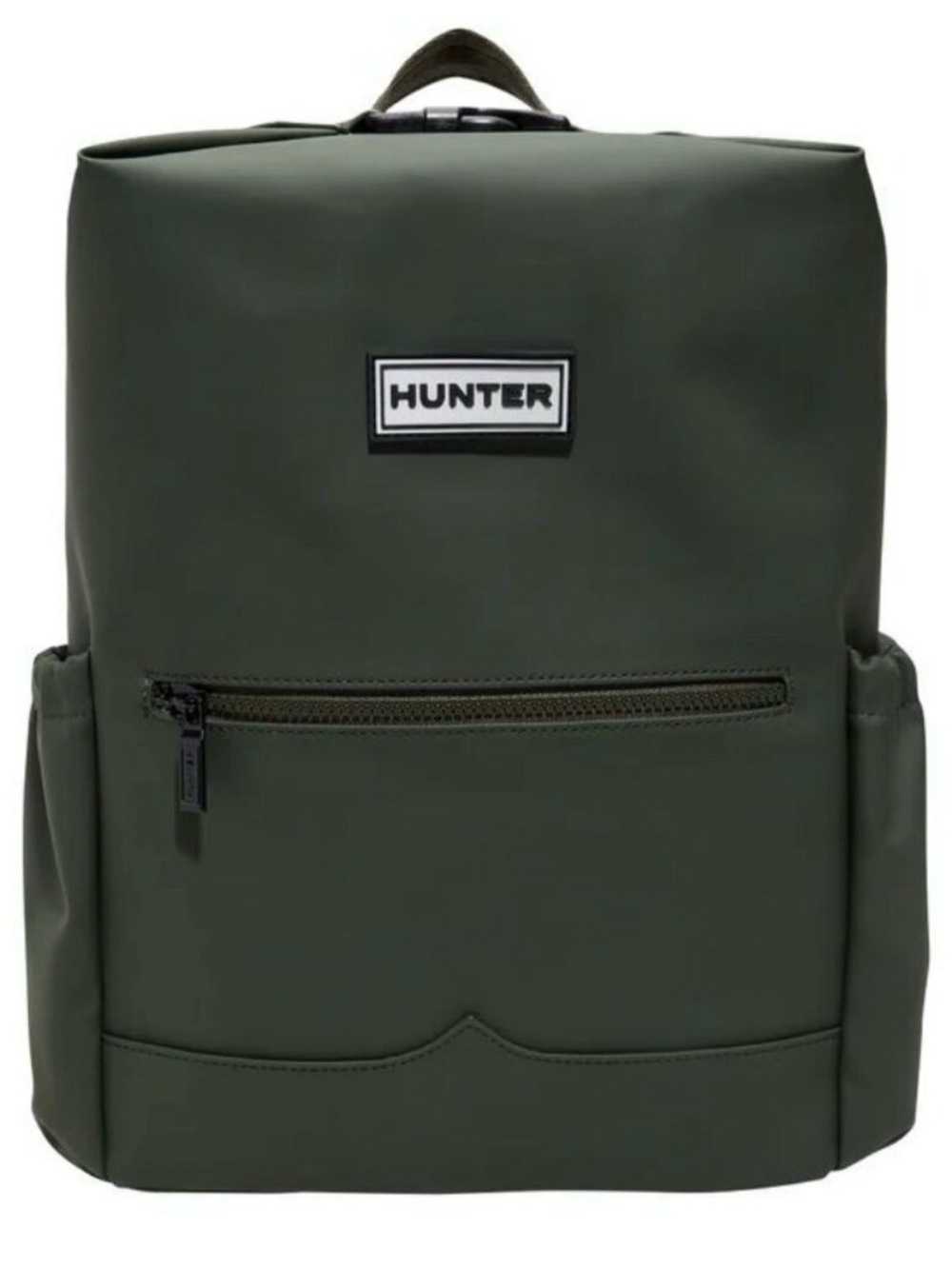 Hunter Olive Green Square-Top Backpack
